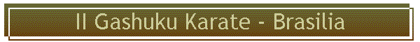 II Gashuku Karate - Brasilia